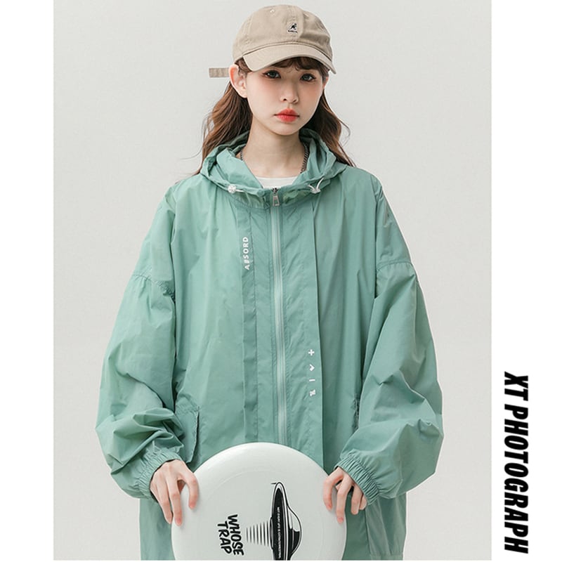 [Fujiiman Series] ★Thin Jacket★ Outerwear 3color Unisex Men's Large Size Thin Summer Clothes Green White Gray