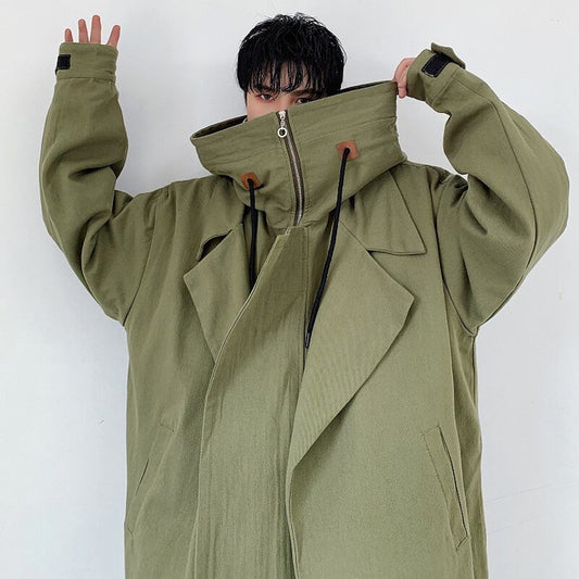 [Coolman Series]★Outerwear★ 2color Unisex Men's Casual Loose Green Black Green Black