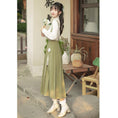 Load image into Gallery viewer, [Kaede bamboo---green series] ★Chinese style setup★ 2-piece set, shirt + hanging skirt, Chinese clothes, date, commuting
