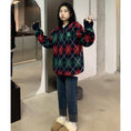 Load image into Gallery viewer, [Tachibana Koju Series] ★Sweater★ 2color knit tops Christmas rhombus cute fashion
