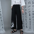 Load image into Gallery viewer, [Kuraho Koya Series] ★China style pants★ Embroidery 2color Gold or Silver Gaucho Pants Gaucho Black Black
