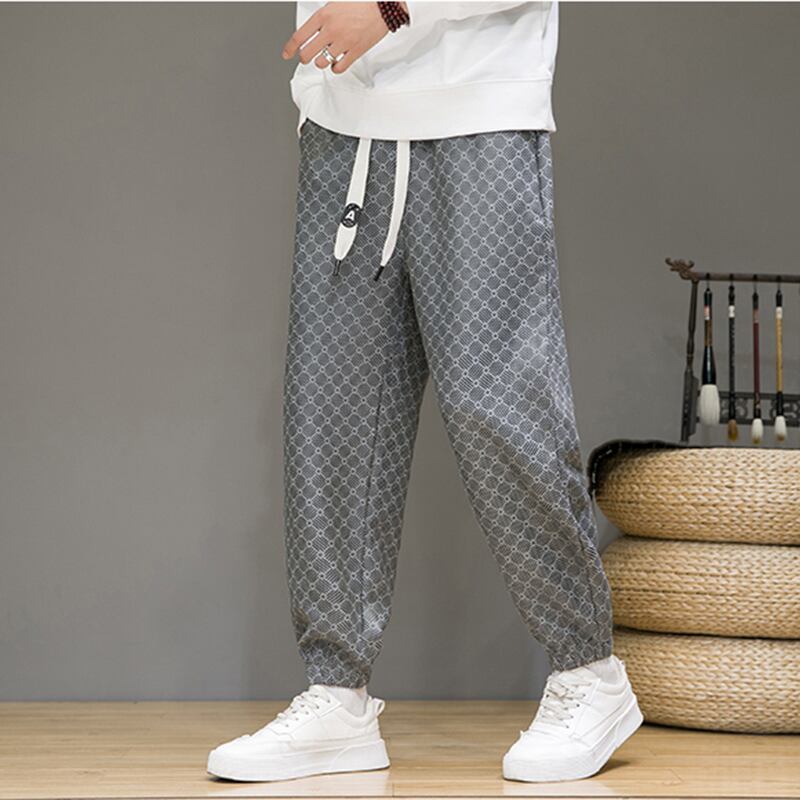 [Mowensai Series]★China style trousers★ 3color bottoms casual pants unisex men's large size suede