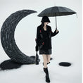 Load image into Gallery viewer, [chicsky---Kurono Series]★Blazer★ Outer PU Black Black Chain Rose SML Original
