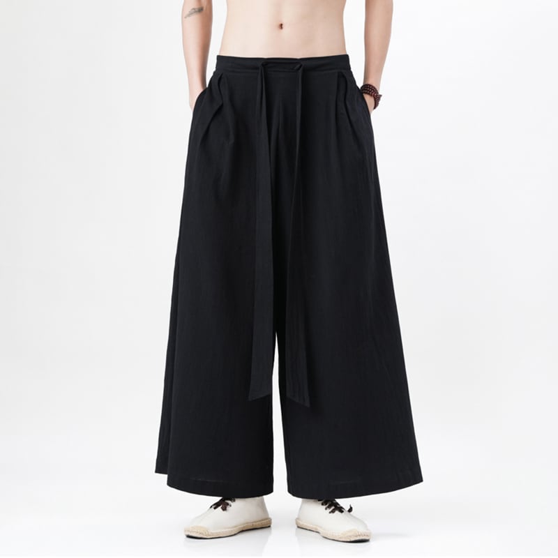 [MUFENG Series]★China style trousers★ 3color gaucho pants bottoms unisex men's large size simple casual