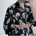 Load image into Gallery viewer, [Emeisa Series]★Shirt★ Tops 2color Short Sleeve Shirt Floral Shirt Unisex Men's Black White
