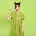 Load image into Gallery viewer, [JIUYUE series]★China style dress★ 2color short length girls' night out large size black black green green
