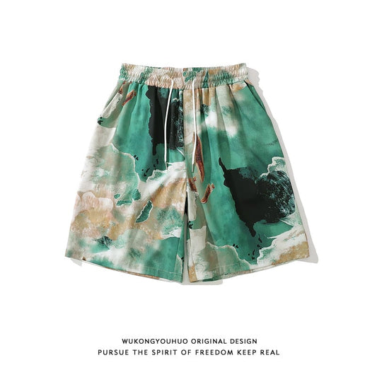 [Satoru Series]★China style shorts★Shorts for men and women Unique Summer Tie Dye Women's Casual Men's Street Fashion Large Size