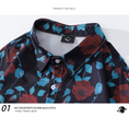 Load image into Gallery viewer, [HTTAOSUP Series]★Shirt★ Tops Floral pattern shirt Long sleeve shirt Unisex Men's ML XL 2XL Blue Red
