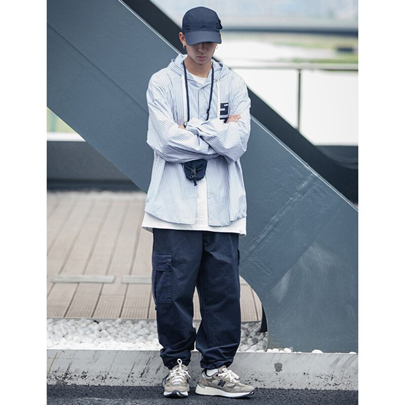 [MMstudios Series]★Casual Pants★ 2color Pants Bottoms Unisex Men's Color Scheme Navy Khaki Green