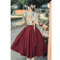 Load image into Gallery viewer, [Jinkyoku Series]★Skirt★ Bottoms Spring/Summer Women's Retro Wine Red Red SML Date Wedding Commuting
