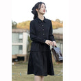 Load image into Gallery viewer, [Mokuyi Series] ★One Piece★ 2color Long Sleeve One Piece Women's Cute Retro Black Green
