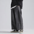 Load image into Gallery viewer, [Emperor series] ★Denim pants★ 2color loose bottoms men's large size black blue black blue
