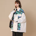 Load image into Gallery viewer, [LUONONG series] ★Jacket★ 2color outerwear unisex men's graffiti black white switching
