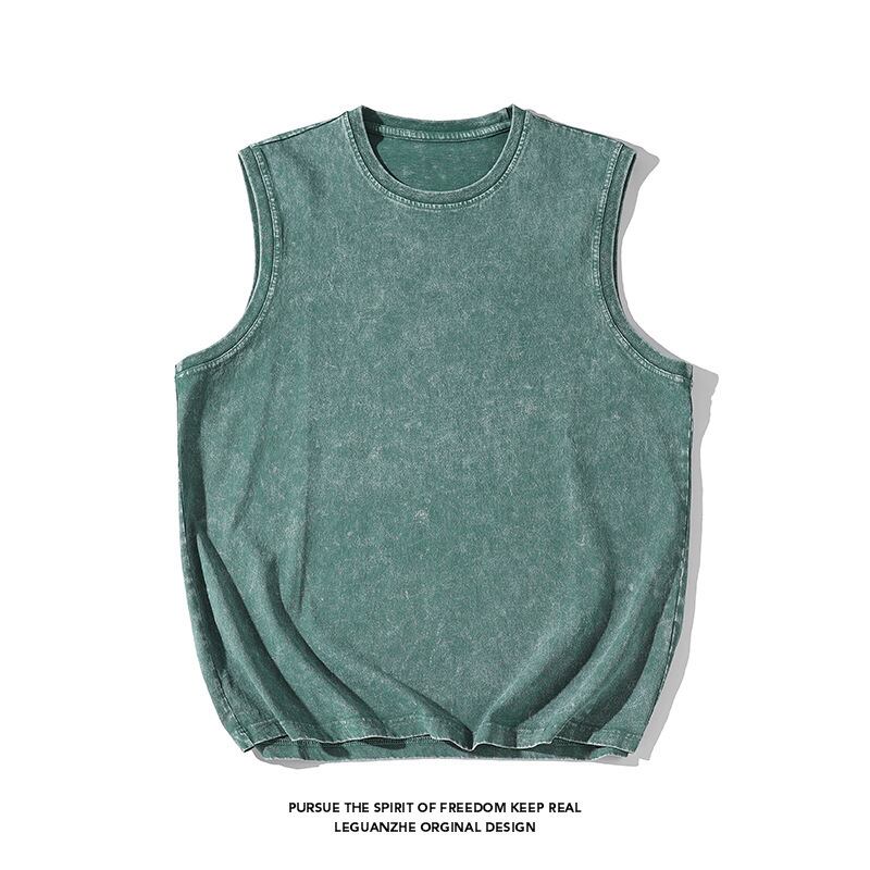 [BIGEMAN Series]★Tank Top★ Tops 3color Unisex Men's Large Size Black Green Brown