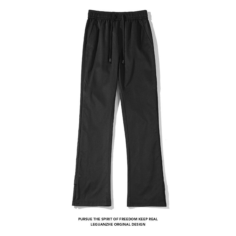 [BIGEMAN Series]★Casual Pants★ 2color Bottoms Pants Unisex Men's Large Size Black Beige Slimming