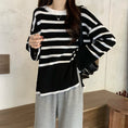 Load image into Gallery viewer, [Insufficient Moe Series] ★Tops★ 4color Flare Sleeve Women's Stylish Horizontal Striped Pattern Easy to Match
