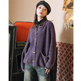 Load image into Gallery viewer, [Kokaisha---Dragon dyeing series] ★China style outerwear★ 2color cardigan knit green purple
