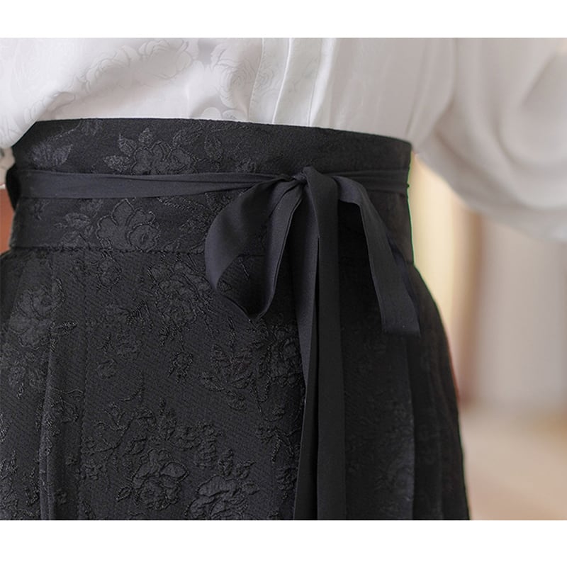 [Az Suna Series] ★Chinese style skirt★ Bottoms Window skirt Chinese elements Chinese clothes Black Black Easy to match