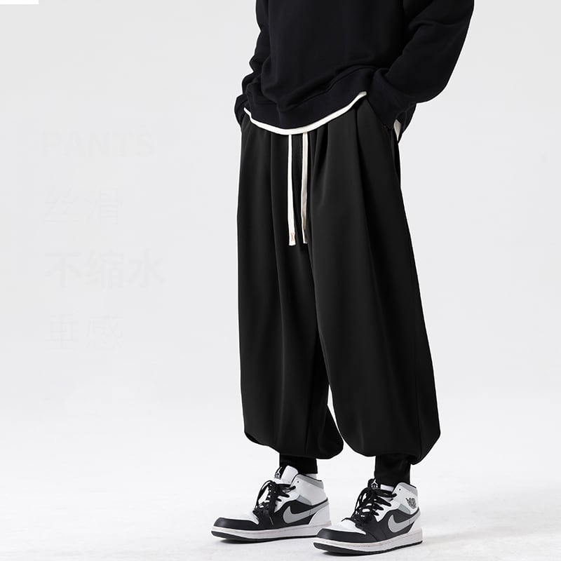 [LEYR Series] ★Casual Pants★ 2color Pants Bottoms Unisex Men's Plain Cool Black Gray