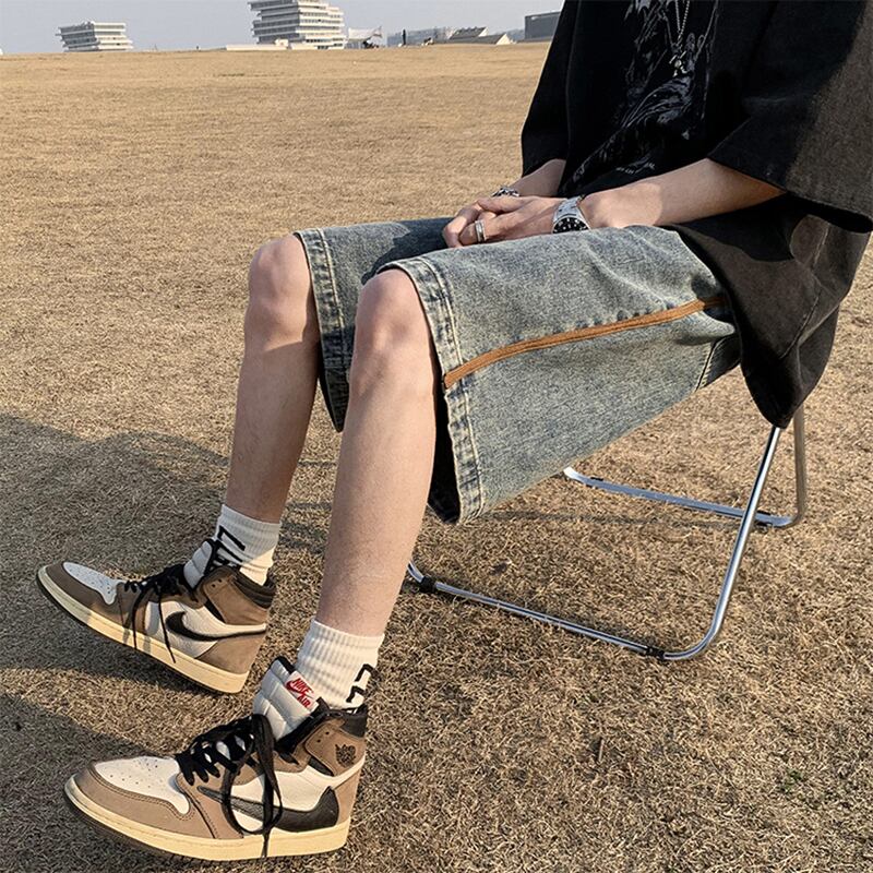 [QISHE Series] ★Shorts★ Denim pants 2color Casual Unisex Men's Simple Easy to match