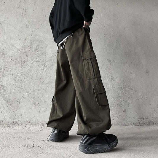 [Miyakoya Series]★Casual Pants★ 3color Brown or Green or Black Pants Bottoms Wide Pants Gaucho Pants