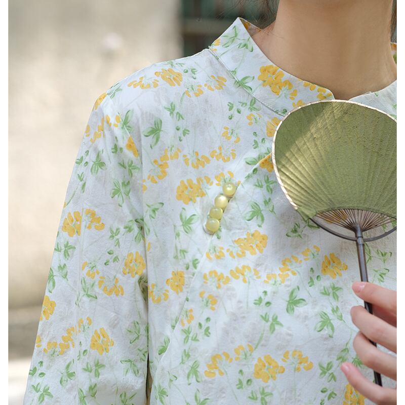 [MANMAN Series]★China-style dress★ 2color Elegant Chinese clothes Tang suit Improved Chinese dress Green White