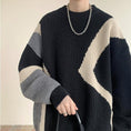 Load image into Gallery viewer, [Tiaota Series]★Sweater★ 3color Knit Tops Unisex Men's Color Scheme Retro Black Coffee Color Apricot
