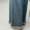 Load image into Gallery viewer, [Togawa Series] ★Denim Pants★ Gaucho Pants Trousers Bottoms Wide Pants Blue Blue ML
