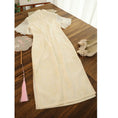 Load image into Gallery viewer, [Daughter fish series] ★China dress★ One piece dress lace chiffon switching beige cute
