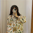 Load image into Gallery viewer, [YOUZI Series]★Shirt★ Tops, oil painting style, floral pattern, loose, retro, commuting, date, cute, cheap, easy to match, thin, spring/summer
