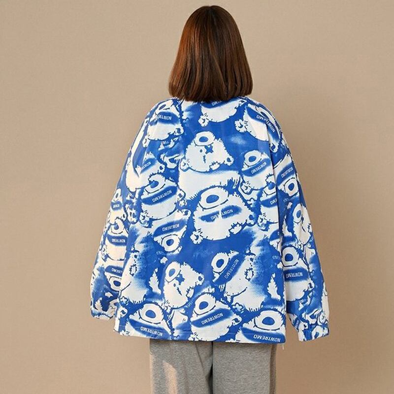 [LUONONG series]★Jacket★ 3color outerwear unisex men's graffiti blue black green