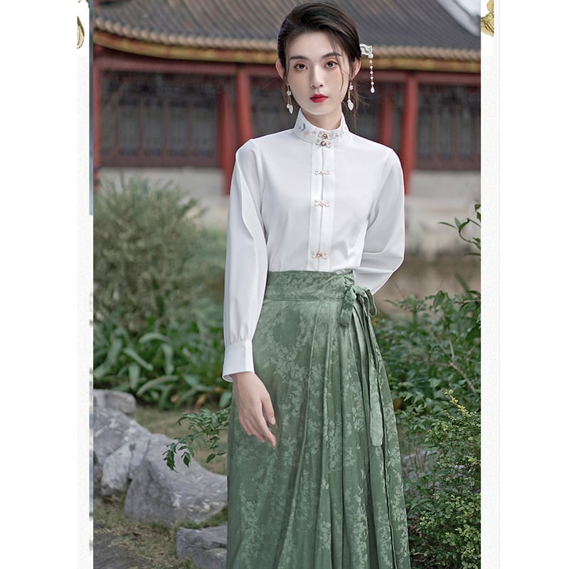 [Az Suna series] ★Chinese style skirt★ Bottoms Window skirt Chinese elements Chinese clothing Green Green SML Chinese clothing