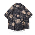 Load image into Gallery viewer, [HTTAOSUP Series]★Shirt★ Floral Shirt Tops Short Sleeve Shirt Unisex Men's Lotus Lotus Print
