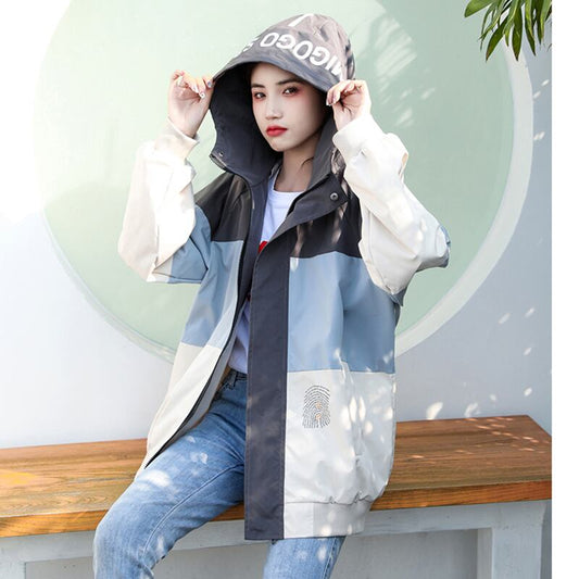 [JJRL Series] ★Jacket★ 2color outerwear Color scheme Stylish Casual Pink Gray Easy to match