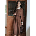 Load image into Gallery viewer, [Encounter series] ★Dress★ 2color with belt corduroy temperament improvement date easy to match
