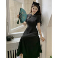 Load image into Gallery viewer, [TAOSHANG series] ★China style dress★ Large size black black date commuting slimming everyday wear
