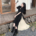 Load image into Gallery viewer, [DONGXIAOJIE series] ★China style dress★ Summer clothes, fake layered, large size, slimming, plain color, commuting
