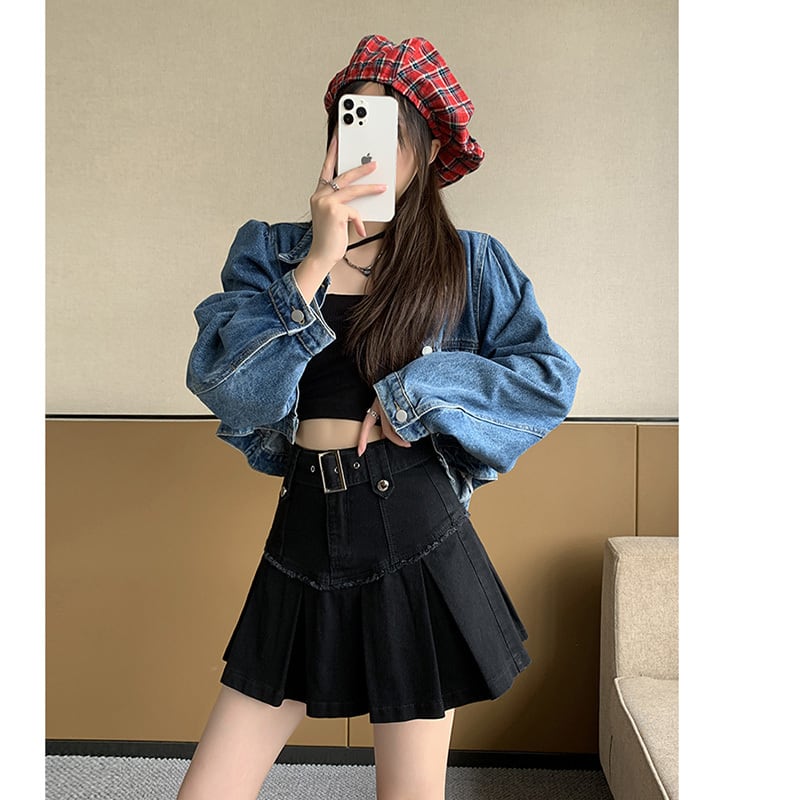 [DIANTOU series]★Skirt★ Mini skirt, denim skirt, bottoms, slimming, stylish, ladies