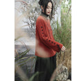 Load image into Gallery viewer, [Big Blue Dragon Series] ★Chinese style sweater★ Knit tops Dragon embroidery Chinese clothes Red Red New Year Christmas
