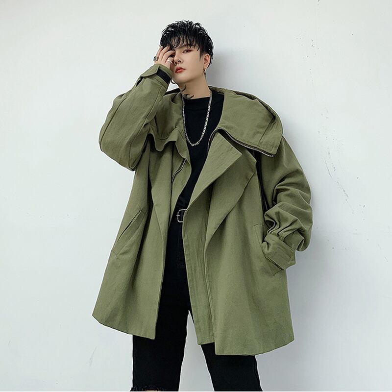 [Coolman Series]★Outerwear★ 2color Unisex Men's Casual Loose Green Black Green Black