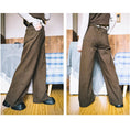 Load image into Gallery viewer, [Kokaisha---Jiku Brownma Series] ★Denim pants with belt★ Brushed lining, thick bottoms, pants, cotton, easy to match
