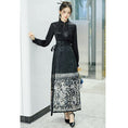 Load image into Gallery viewer, [BABA Series]★China Style Skirt★Maki Skirt, Hanfu Skirt, Women's, Improves Temperament, Black, Black
