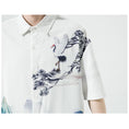 Load image into Gallery viewer, [MOWENZHAI Series] ★China Style Shirt★ Ink Pattern Crane Short Sleeve Shirt Tops Unisex Men's Large Size
