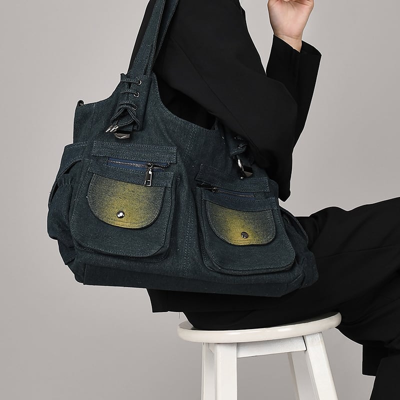 [QIANLUO Series]★Bag★ Shoulder bag, handheld, large capacity, retro, cute, date, improves your temperament, casual