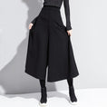 Load image into Gallery viewer, [0246 Series] ★Wide Pants★ Culotte Skirt Gaucho Pants Gaucho Plain Simple Quarter Length
