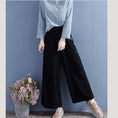 Load image into Gallery viewer, [Qing Series]★China style pants★ 4color White or Blue or Black Bottoms Casual Fringe Gaucho Pants
