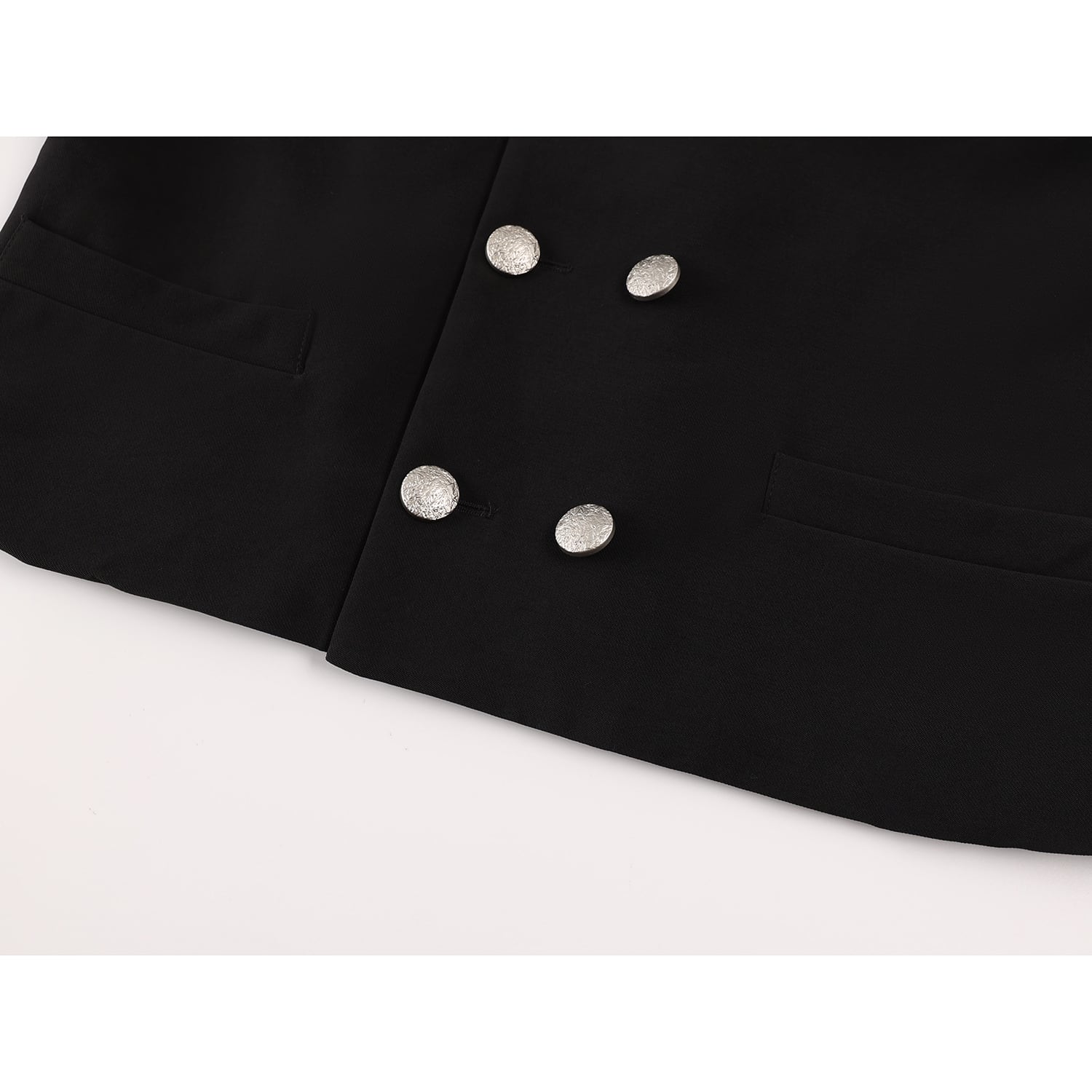 [LHSEN Series] ★Outer★ Short length Improves temperament Casual Unique Easy to match Black Black SML