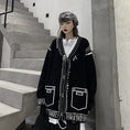 Load image into Gallery viewer, [Modern People Series]★Cardigan★ 2color Tops Sweater Outerwear Unique Black Black Harajuku Style
