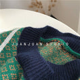 Load image into Gallery viewer, [Makimakiya Series] Super cute sweater, green, free size, round neck, long sleeves
