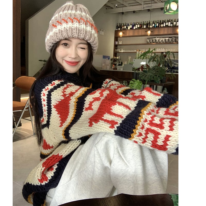 [XIAOXIN Series]★Sweater★ Tops Cardigan Outerwear Christmas Cute New Year Date